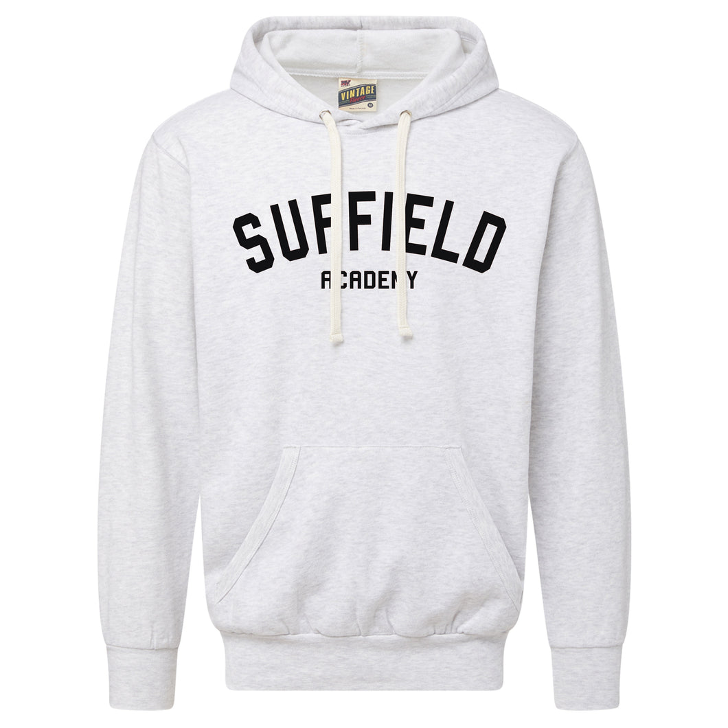 MV Sport White Hoodie with Black Suffield Academy