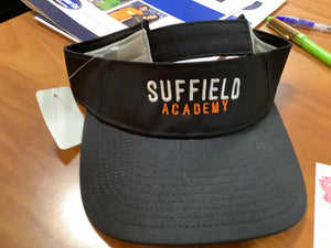 Black Visor with Suffield Academy in Black and Orange