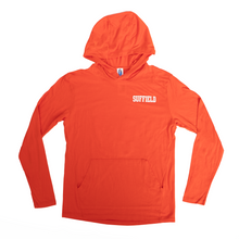 Load image into Gallery viewer, ES Sports Tee Shirt Long Sleeve Orange Hoodie with Tiger on Back
