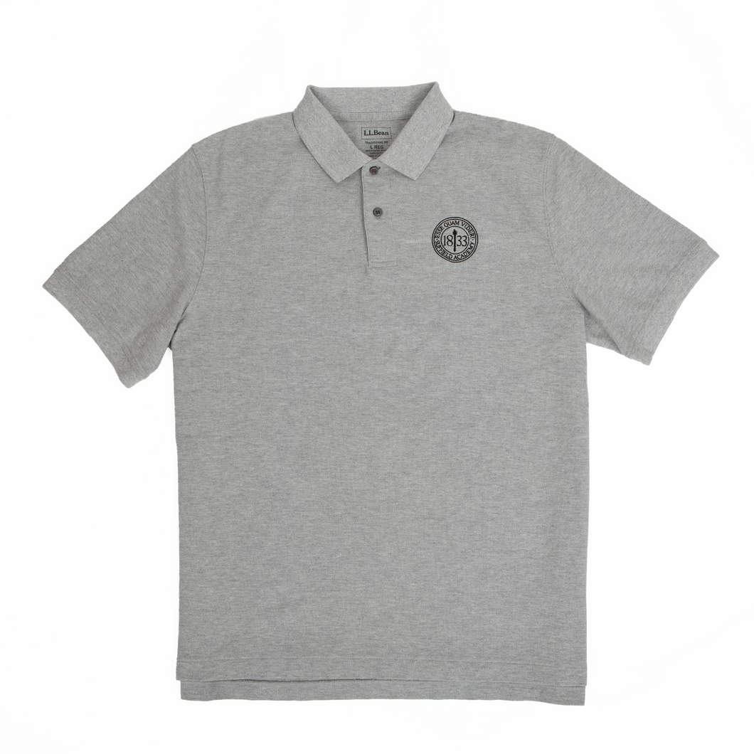 LL Bean Men's Knit Grey Polo