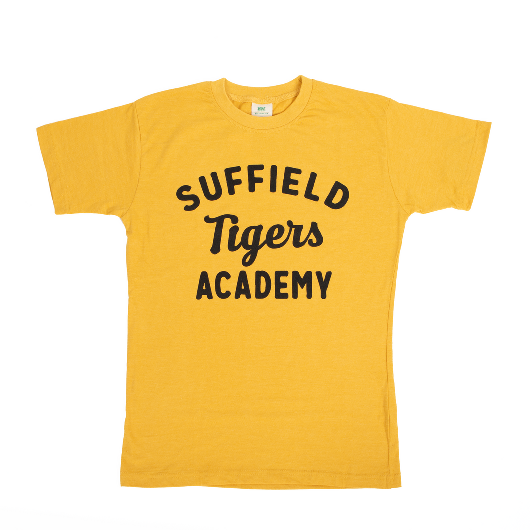 MV Sport Suffield Academy Tigers Short Sleeve Tee Yellow/Black Combo