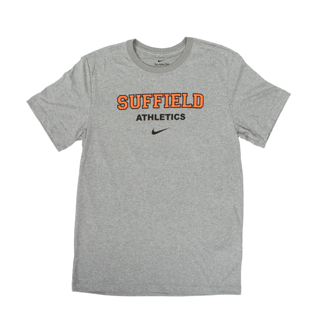 Nike Dri Fit Short Sleeve Suffield Athletics Heather Gray