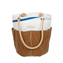Load image into Gallery viewer, Sea Bags Sea Bags Multi Pocket Bucket bag with Tan Outer Inserts and Hemp Rope Handle
