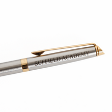 Load image into Gallery viewer, Silver &amp; Gold Waterman Pen with Suffield Academy
