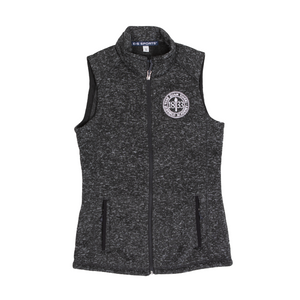 Women's ES Sports Black Marbled Sweater Vest