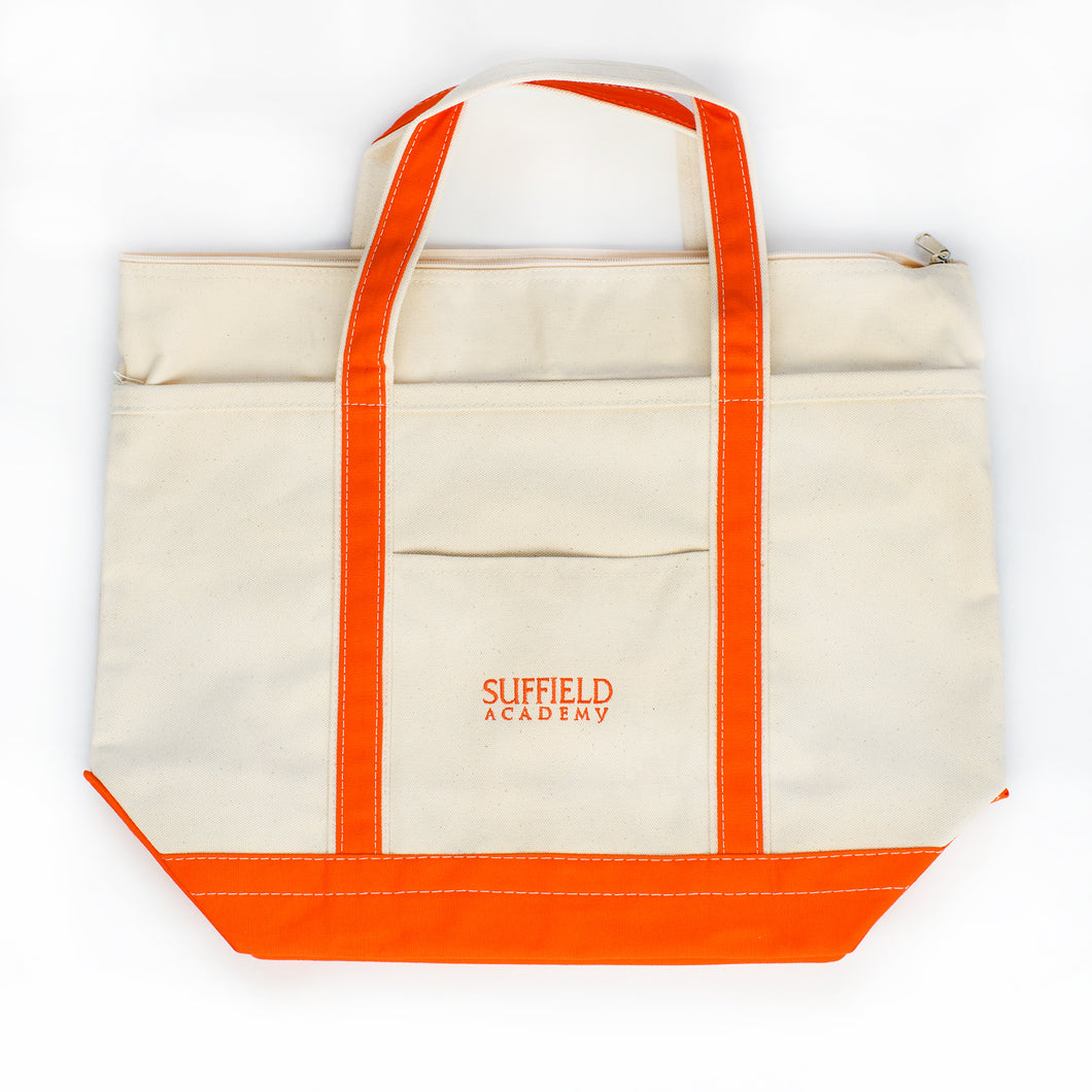 Suffield Academy Canvas Zip-top Tote